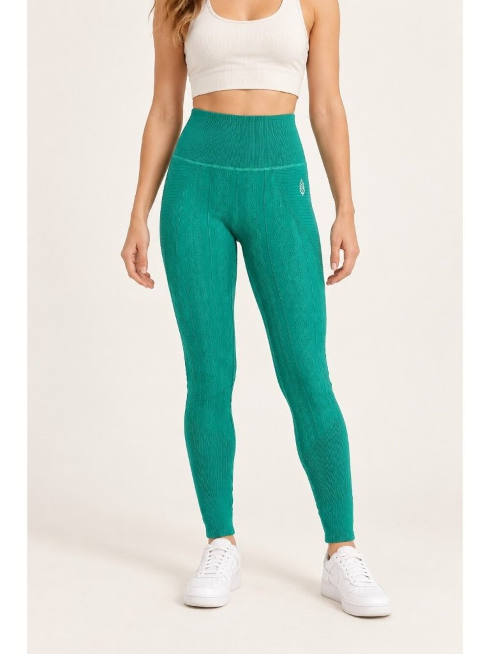 Free People Run Around Women's XS High Rise Skinny Leggings Green